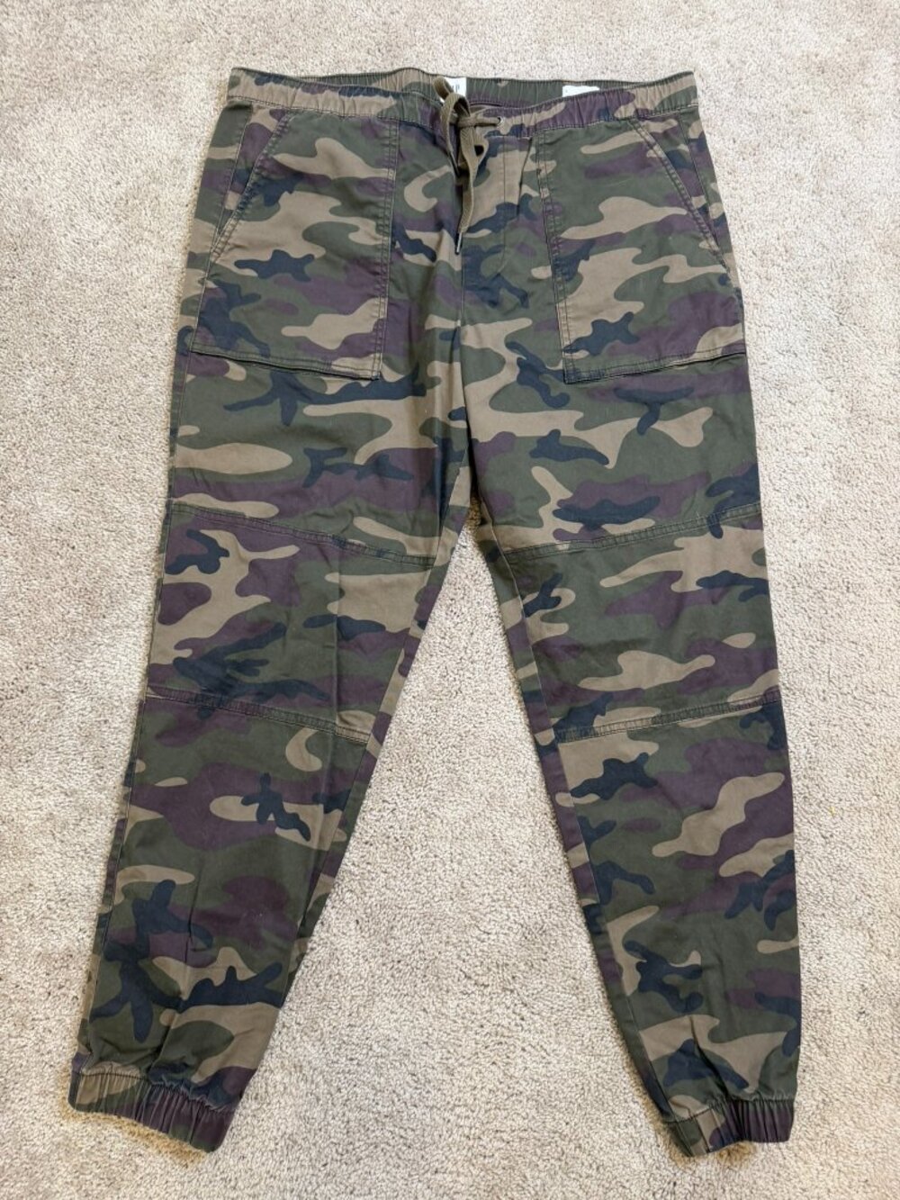 Gap Camo Utility Jogger Pants Size Large Green Camouflage